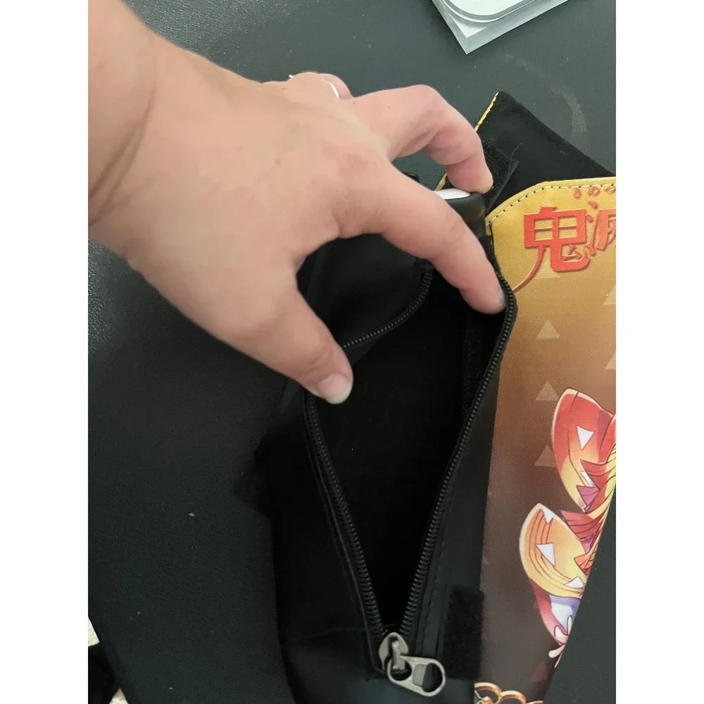 Demon Slayer Zenitsu Agatsuma Roll-Up Pencil Case Pouch La Bagagerie Orange